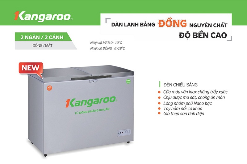 Tủ đông kháng khuẩn Kangaroo KG298VC2