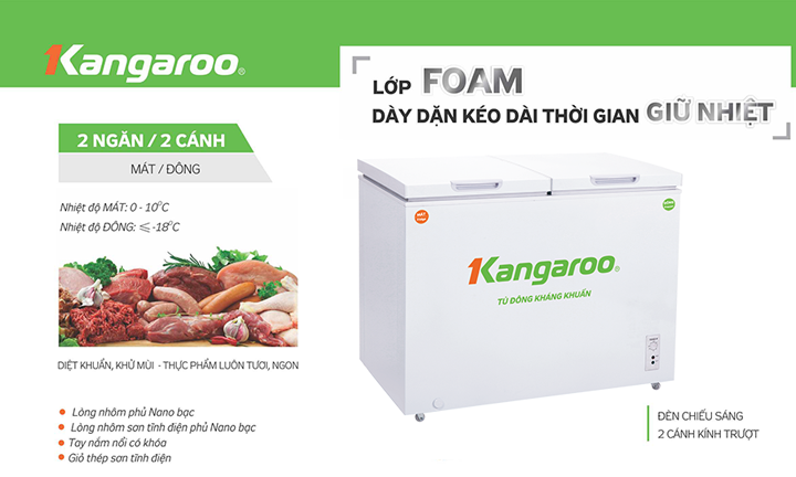 Tủ đông kháng khuẩn KG 276A2
