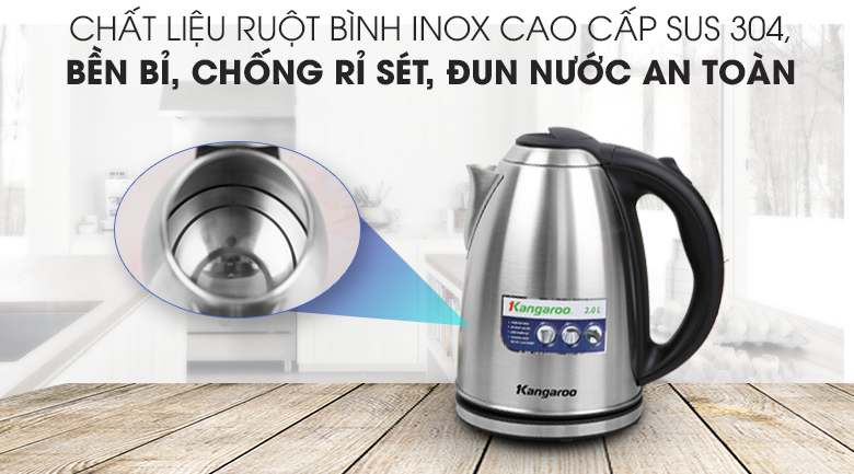 Ruột bình - Bình đun siêu tốc Kangaroo 2 lít KG-20SK3