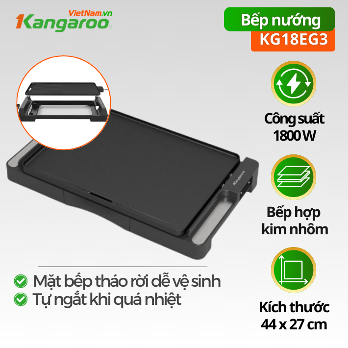 Bếp nướng điện Kangaroo KG18EG3