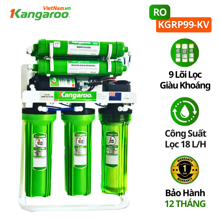 Máy lọc nước kangaroo RO KGRP99 KV lắp âm tủ bếp