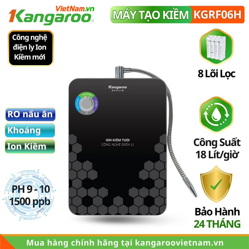 Thiết bị tạo nước Hydrogen ion kiềm Kangaroo KGRF06H