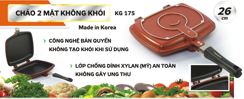  sử dụng chảo 2 mặt kangaroo