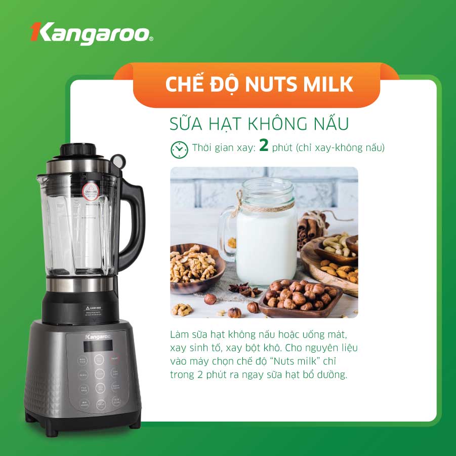 Chế độ Nuts milk – Sữa hạt không nấu