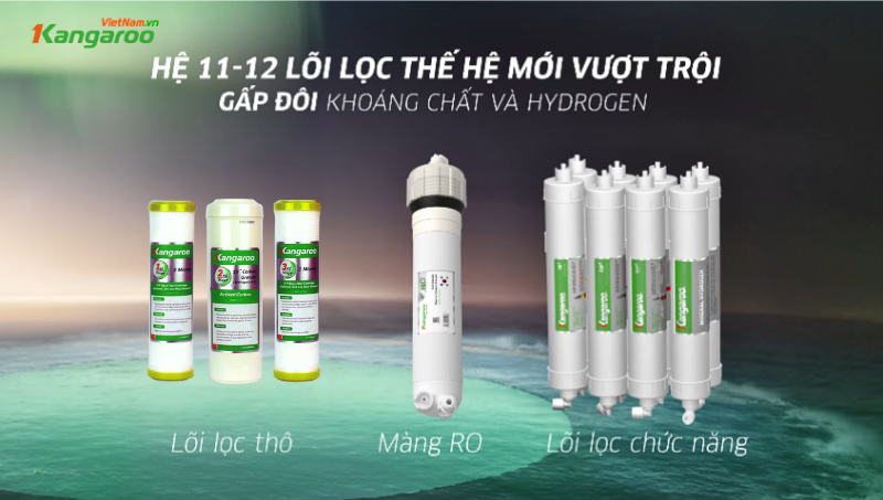 Hệ 12 lõi lọc vô cùng mạnh mẽ