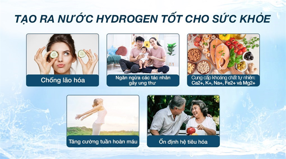 Tạo nước Hydrogen tốt cho sức khoẻ