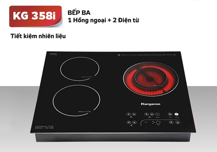 Bếp ba điện từ hồng ngoại KG358i