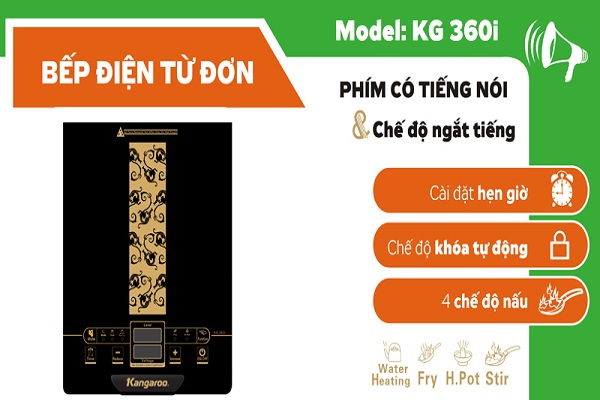 Tính năng có một không hai trong bếp từ Kangaroo KG360i