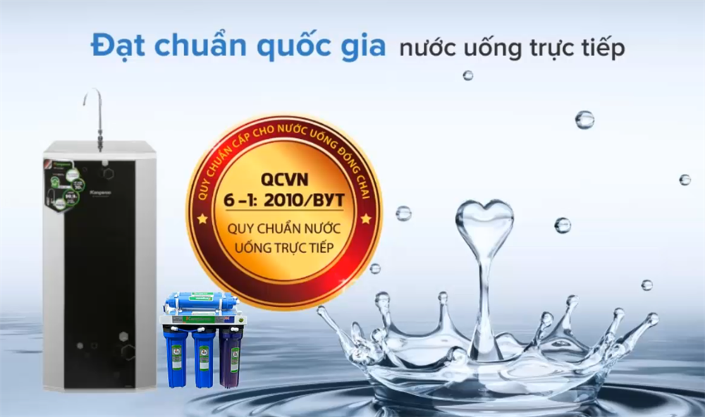 đạt tiêu chuẩn nước uống trực tiếp