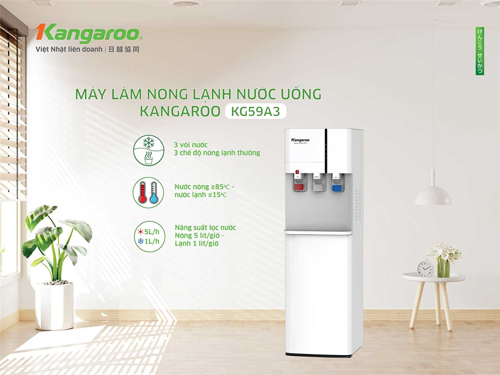 máy làm nóng lạnh nước uống Kangaroo KG59A3