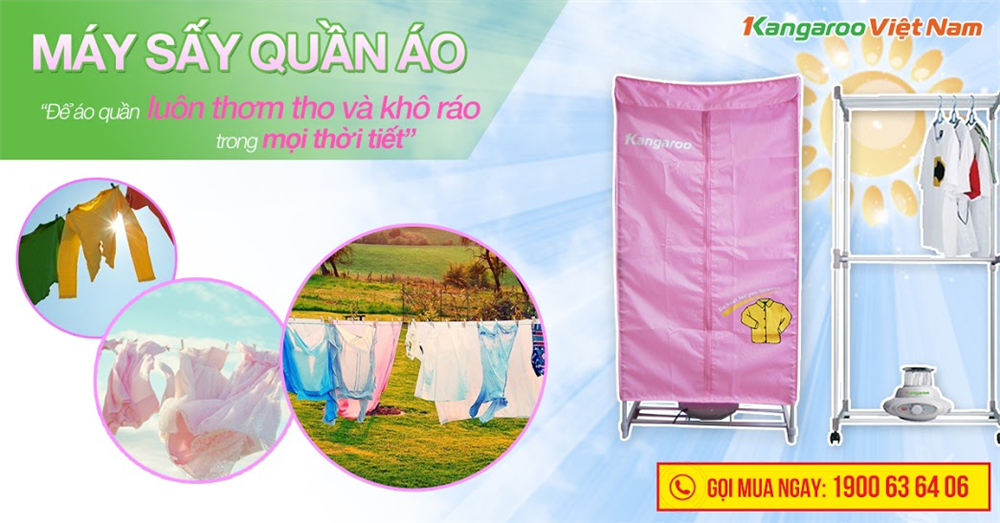 mấy sấy quần áo thương hiệu Kangaroo