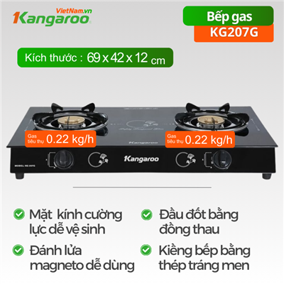 Bếp ga dương Kangaroo KG207G