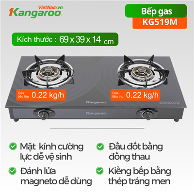 Bếp ga dương Kangaroo KG519M