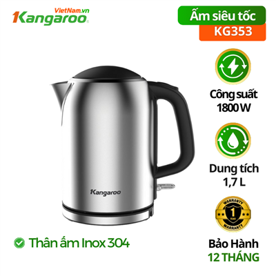 Bình đun siêu tốc Kangaroo 1.7 lít KG353