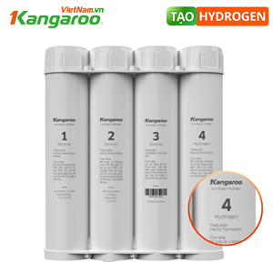 Bộ 4 lõi tạo Hydrogen Kangaroo: Mineral, Ceramic, Alkaline, Hydrogen