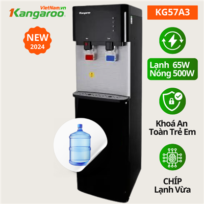 Cây nước nóng lạnh Kangaroo KG57A3, chíp, âm bình, 2 vòi