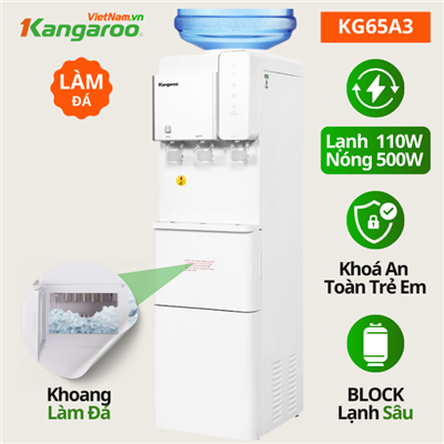 Cây nước nóng lạnh làm đá KG65A3, 3 vòi, Block (Mới)