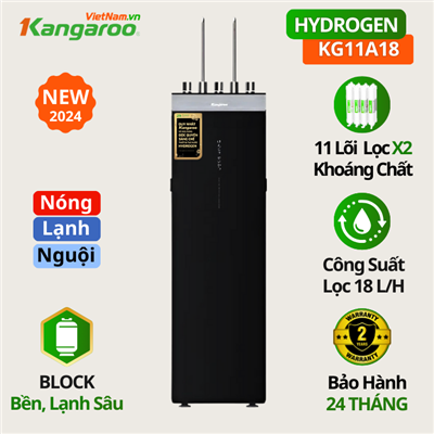 Máy Lọc Kangaroo Hydrogen KG11A18, 11 lõi, Block, nóng, lạnh, nguội