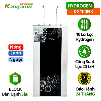 Máy lọc nóng lạnh Hydrogen Kangaroo KG100HK, Block