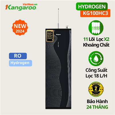 Máy lọc nước Kangaroo Hydrogen KG100HC3, 11 lõi, 2 chế độ RO, Hydrogen