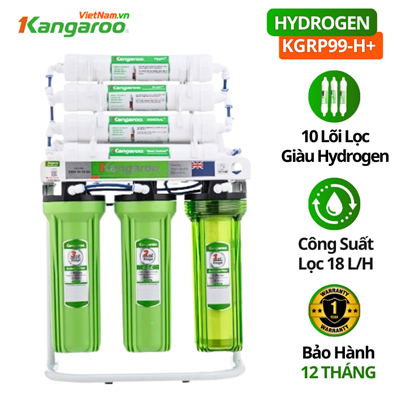 Máy lọc kangaroo Hydrogen KGRP99, 10 lõi lắp âm tủ bếp