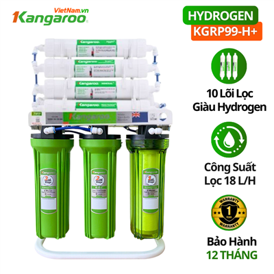 Máy lọc kangaroo Hydrogen KGRP99, 10 lõi lắp âm tủ bếp