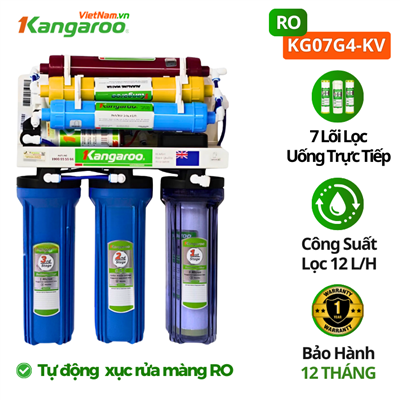 Máy lọc nước kangaroo KG07G4KV 7 lõi không vỏ lắp âm tủ