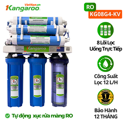 Máy lọc nước kangaroo KG08G4KV 8 lõi không vỏ lắp âm tủ copy