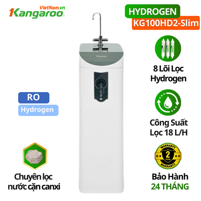 Máy lọc nước Kangaroo Hydrogen KG100HD2, chuyên nước đá vôi