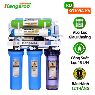 Máy lọc nước Kangaroo KG109A KV, lắp âm tủ bếp