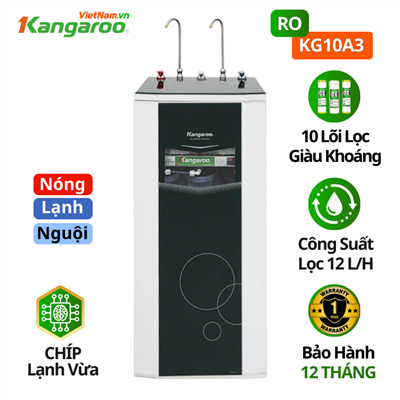 Máy lọc nóng lạnh Ro Kangaroo KG10A3, chíp