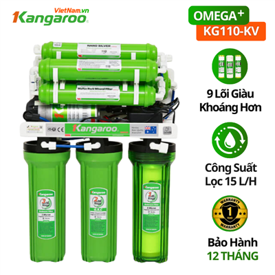 Máy lọc Kangaroo KG110A KV, tạo Omega giải độc cơ thể