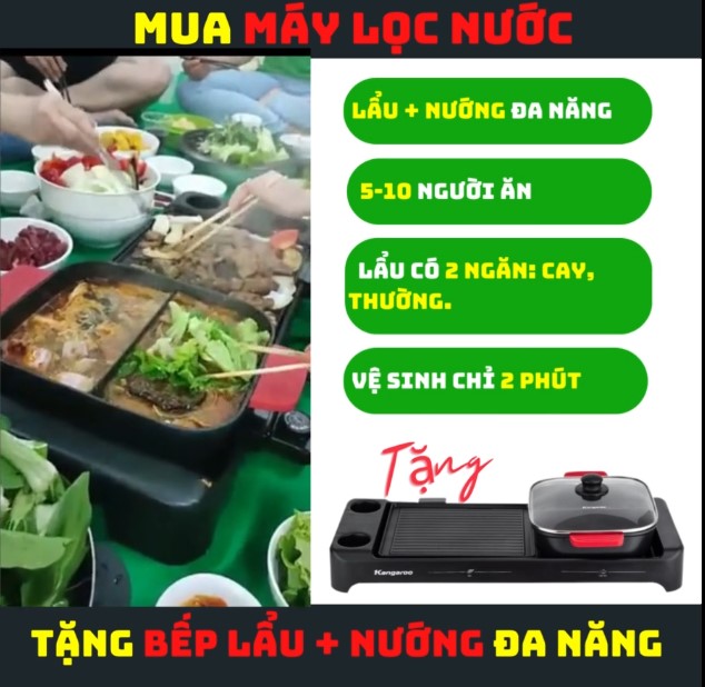 mua máy lọc tặng bếp lẩu nướng đa năng