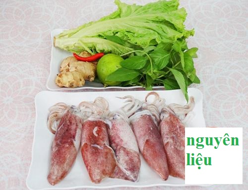 Món mực hấp gừng hấp dẫn ngay tại nhà