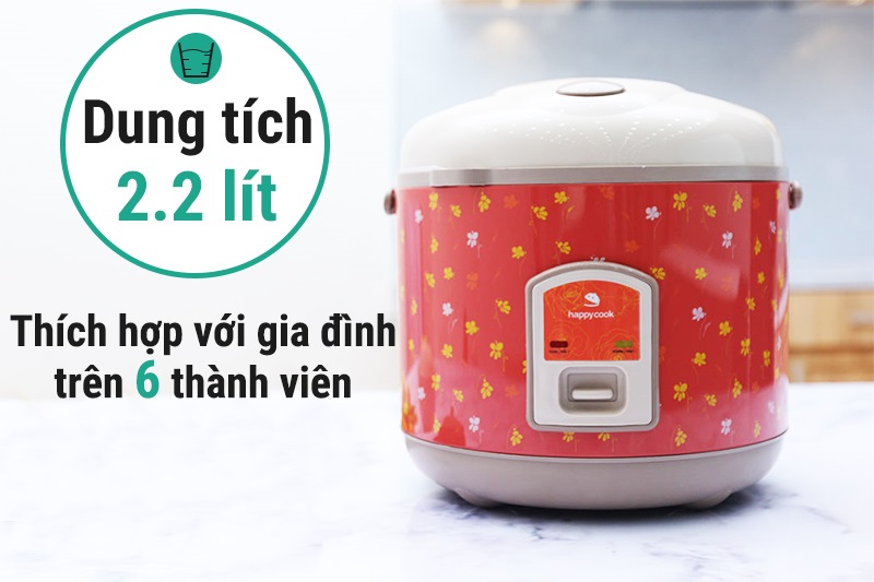 Nồi cơm điện 2.2L Happy Cook HC-220N