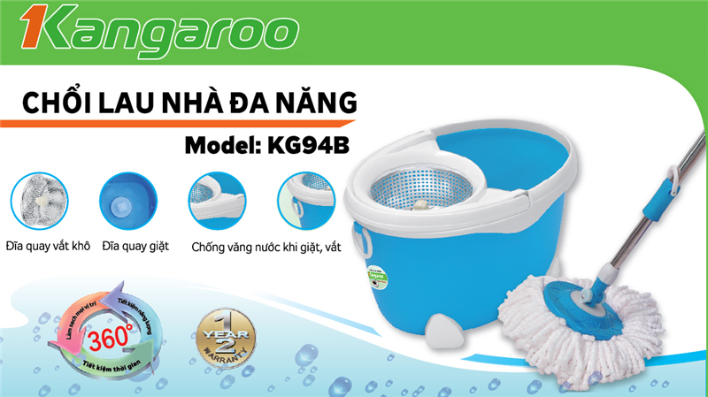 cây lau nhà 360 độ Kangaroo