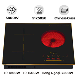 Bếp ba điện từ hồng ngoại Kangaroo KG446i
