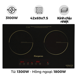 Bếp đôi điện từ hồng ngoại Kangaroo KG499N