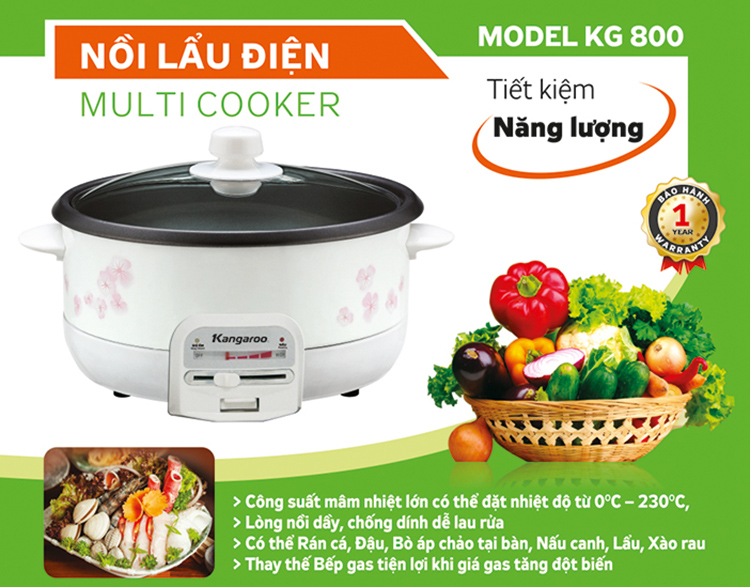 nồi lẩu điện Kangaroo KG800