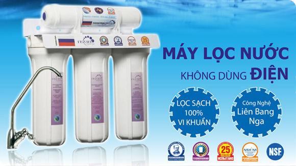 Máy lọc nước không dùng điện không nước thải