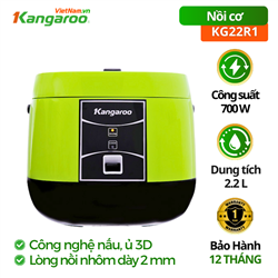 Nồi cơm điện Kangaroo KG22R1, 700W, 2.2 Lít