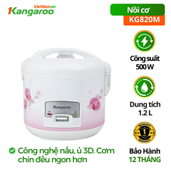 Nồi cơm điện Kangaroo KG820M, 500W, 1.2 lít