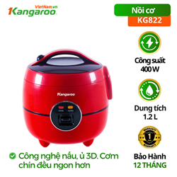 Nồi cơm điện Kangaroo KG822, 400W, 1.2 lít