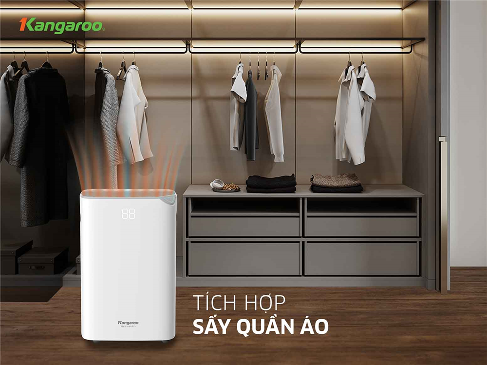 tích hợp sấy khô quần áo