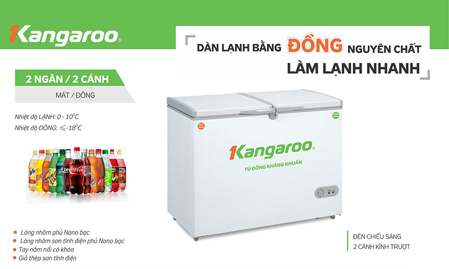 Tủ đông kháng khuẩn Kangaroo có ưu điểm vượt trội như thế nào?