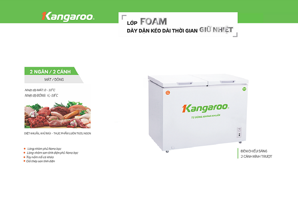 Tủ đông kháng khuẩn Kangaroo KG268C2