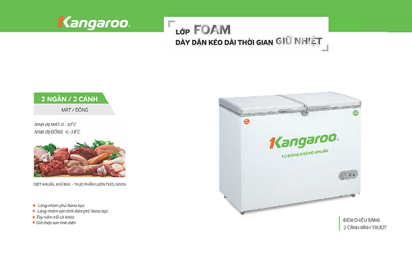 Tủ đông kháng khuẩn Kangaroo KG418C2