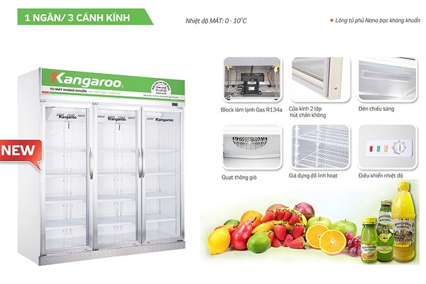 Tủ mát kháng khuẩn Kangaroo KG1600AT