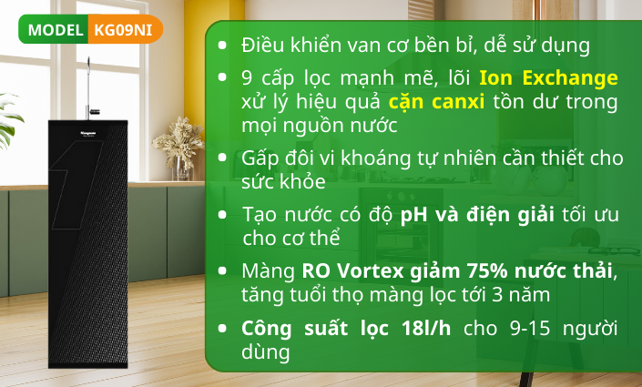 Ưu điểm nổi bật của KG09NI