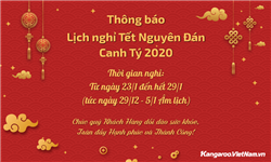 Kangaroo Việt Nam thông báo lịch nghỉ tết Nguyên Đán 2020